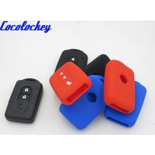 Cocolockey Silicone Car Key Cover Case for NISSAN MICRA QASHQAI JUKE DUKE XTrail NAVARA 2 Button Remote Key No Logo