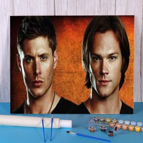 Supernatural DIY Painting By Numbers Package Acrylic Paints 50*70 Oil Painting Wall Paintings For Handiwork