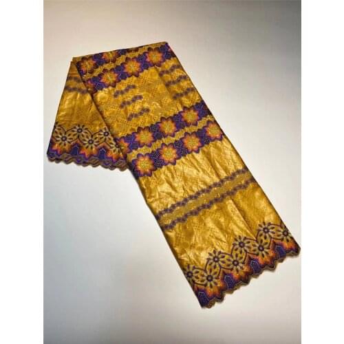 Tissu rich bazan lace 2021 african bazin riche fabric with lace best quality cotton dry basin riche brode lace for party 5yards