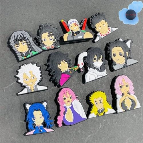 Hot Sales 1pcs Japanese Anime Shoes Accessories Garden Shoe Decorations For Bracelet Croc Jibz Charm Boys Girls X-mas Present