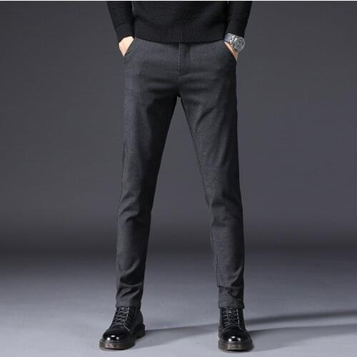 2020 spring autumn winter New Casual Pants Men Cotton Slim Fit Chinos Fashion Trousers Male Brand Clothing Plus Size 38