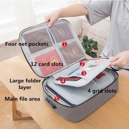 Big Capacity Document Storage Organizer Bag Travel Packaging Fabric Baskets Large Cosmetic Bag Waterproof File Folder Holder