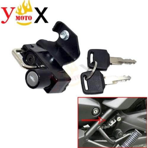 VN 650 Left Motorcycle Helmet Lock Anti-thief Security Lock Hook W/ Key Mounting Set For Kawasaki VN650 Vulcan S 650 2015-2017