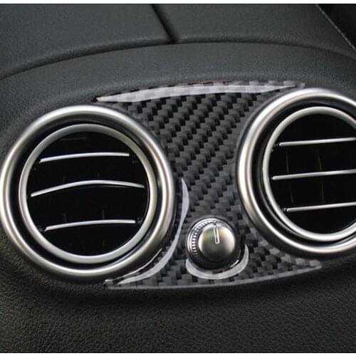 BBQ@FUKA Car Interior Armrest Box Rear Air Vent Outlet Trim Cover For Benz C Class W205 GLA 2016-2017