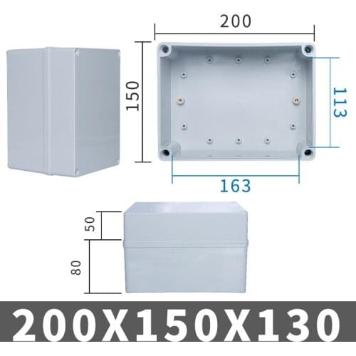 ABS plastic waterproof junction box outdoor rain proof box IP67 power shell monitoring sealing button distribution box