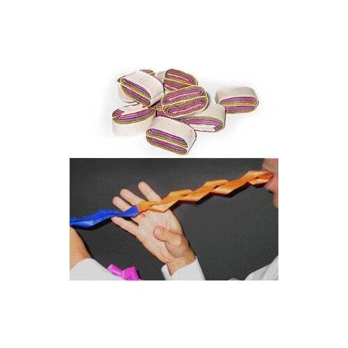 Top Quality 7.5 Meters Mouth Coil Paper (Multicolor) 12 Pcs/Pack ,Magic Tricks, Illusions,Stage Magic,Accessories