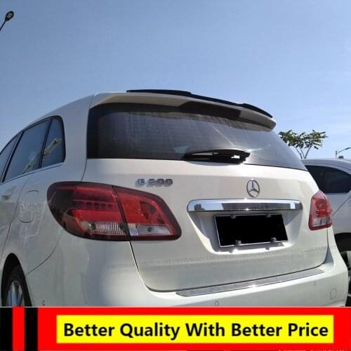 Rear Roof Lip Spoiler For Benz B Class B200 B180 2017 - 2020 Rubber Carbon Color Car Tail Wing Decoration Hatchback Spoiler