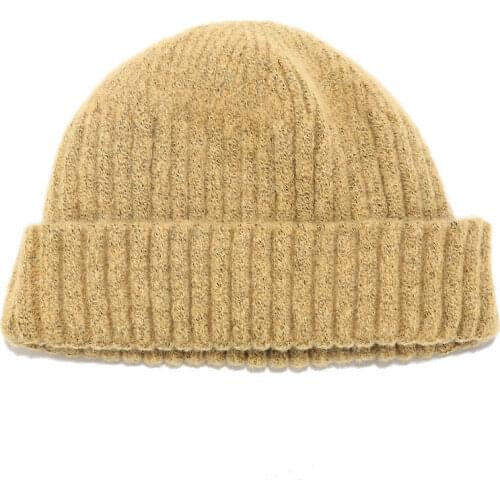 Ladies Beanies Plain Acrylic Knitted Winter Hats for Women Men Short Cuff Cap Navy Khaki Yellow Green Black