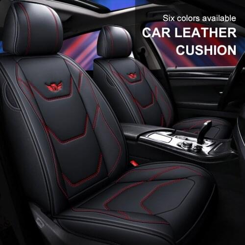 1Set Car Seat Cover Full Car Leather Seat Covers Cushion PU Leather Protetor Universal Fit for Most Cars