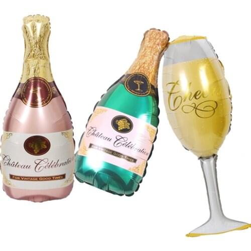 1Pc Wine Bottles Whiskey Balloon Champagne Cup Balloons Happy Birthday Party Wedding Christmas Foil Creative Decorations