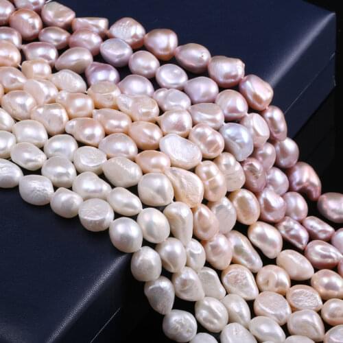 100% Natural Freeform Freshwater Cultured Pearls Beads DIY Beads for Jewelry Making DIY Strand 15 Inches Size 11mm-12mm