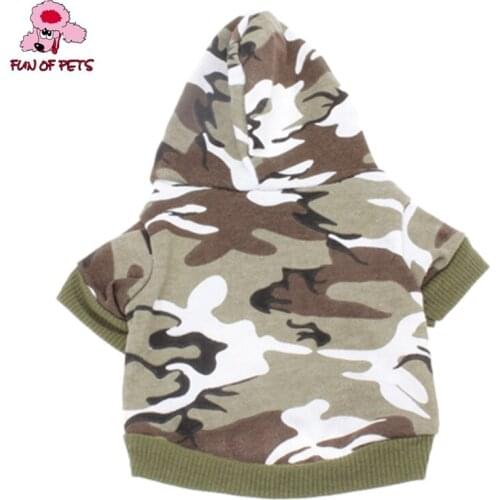 2017 Camouflage Style Cotton Hoodies for Dogs Camo Pink Green Big Dog Clothes XXS-5XL