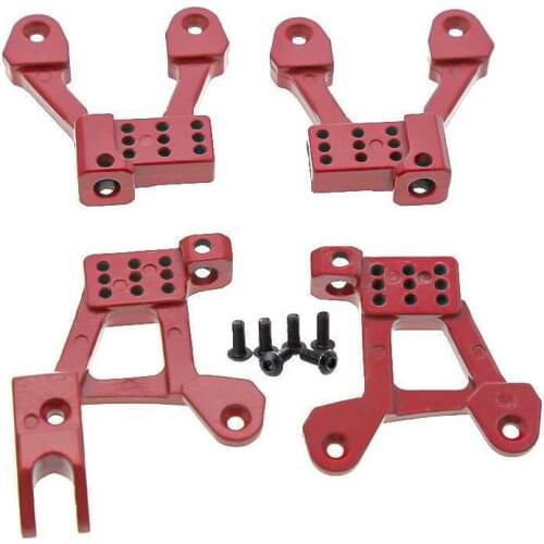 4PCS RC Car CNC Aluminum Shock Damper Towers Mount for 1/10 RC Crawler SCX10 II 90046 90047