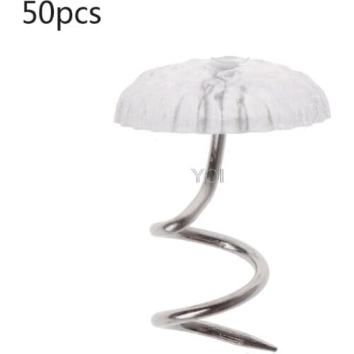 50 PCS Clear Heads Twist Pins Fixed Fastener for Upholstery Blankets Sofa sets