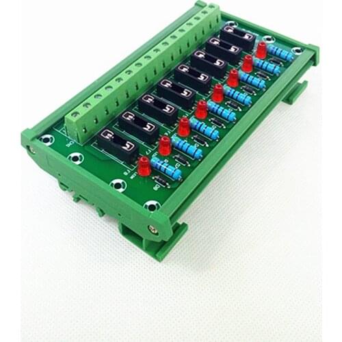 DIN Rail Mount 8 Position Fuse Module Board