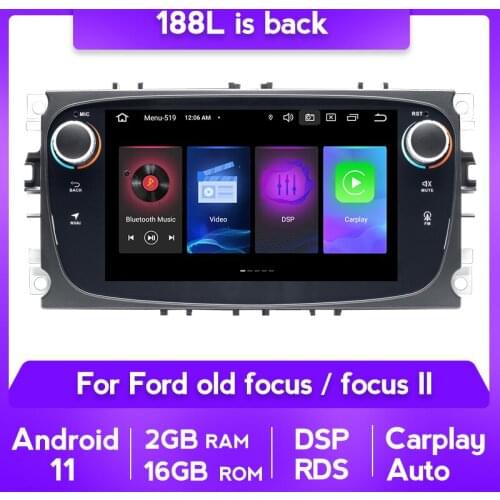 Android 11 4G LTE DSP Car Multimedia Radio Player For Ford Focus GPS Navi Carplay Auto Car IPS BT DVD 2 Din