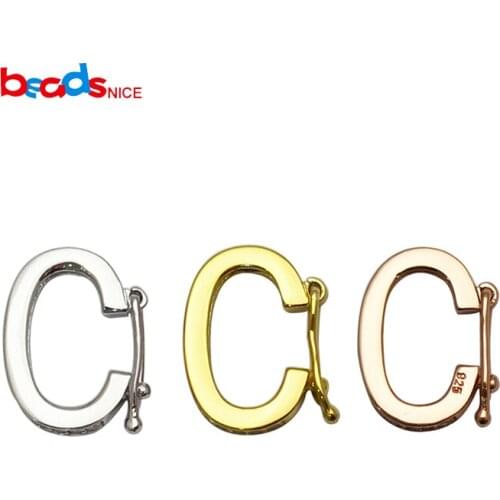 Beadsnice Silver Fashionable Jewelry Findings DIY Clasps With High Quality CZ Diamond ID37139