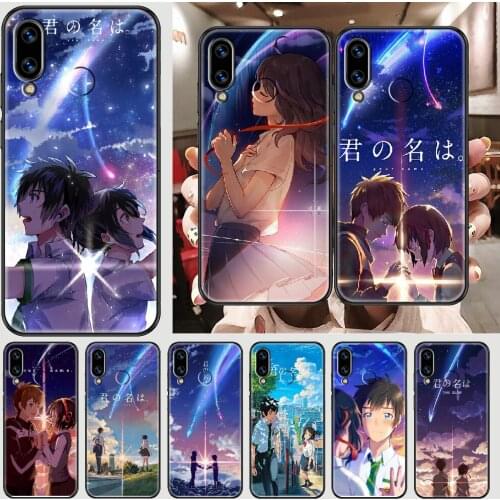 Anime Your name Phone case For Huawei Honor 6 7 8 9 10 10i 20 A C X Lite Pro Play black pretty bumper luxury cell cover trend