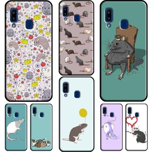 Cute Cartoon Animal Rat For Samsung Galaxy A21S A31 A41 A51 A71 A20 e A30 A50 A70 A12 A42 A32 A52 A72 Phone Case