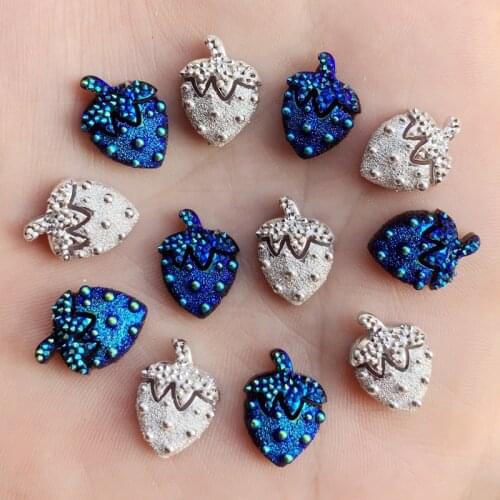 DIY 12mm Resin Rhinestone Fruit Shape Flatback Cabochon Stone Wedding Decoration Crafts 30PCS -HY94