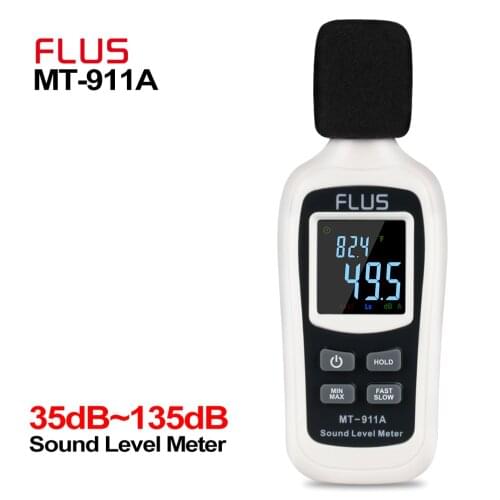 FLUS Sound Level Meter Thermometer Digital Sound Level Meter Sonometros Noise Audio Level Meter Color LCD Display Decibels Meter
