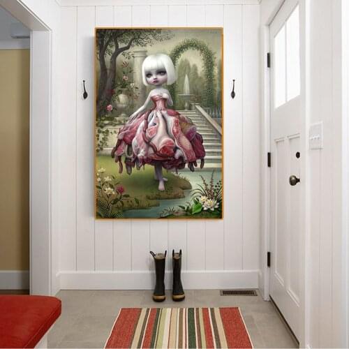 Citon Canvas Art Oil painting Mark Ryden《The Meat Show》Artwork Poster Picture Modern Wall Decor Home Living room Decoration