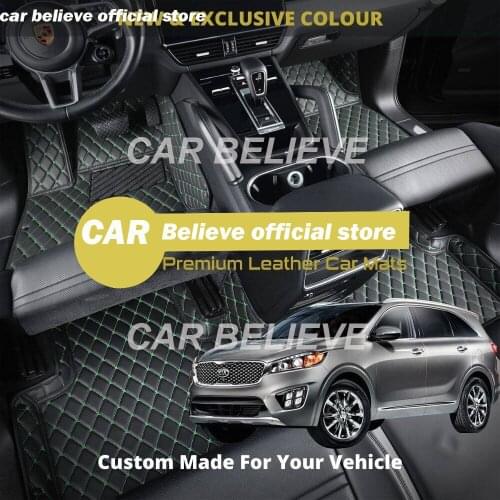 High quality Leather Car Floor mats for Kia Sorento II XM 5 Seats 2009 2010 2011 2012 Carpets Rugs Pads Accessories