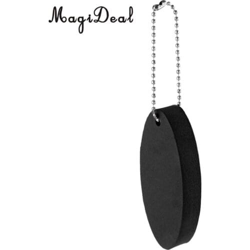 MagiDeal Oval Shaped EVA Foam Floating Key Ring Beads Boat Keychain for Canoe Kayak Rafting Canoeing Sailing Acce Black/Yellow