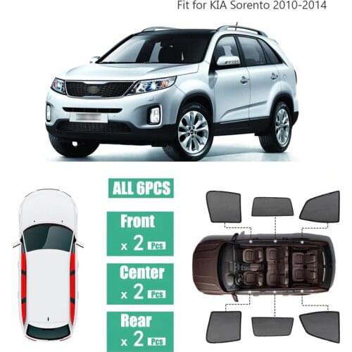 Side Windows Magnetic Sun Shade UV Protection Ray Blocking Mesh Visor Fit For Kia Sorento 2010-2014