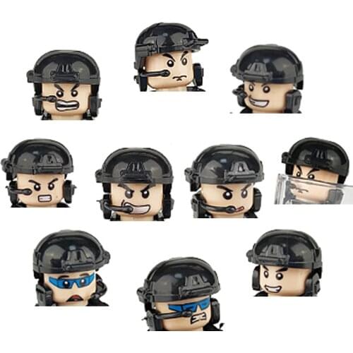 10PCS/Set Mini Building Block Toys Military Special Forces Soldier Figures Police City Military Toys for children gifts