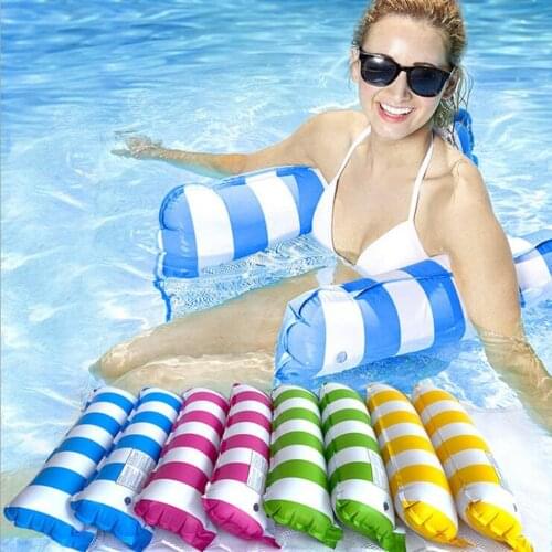 PVC Summer Water Hammock Recliner Inflatable Floating Swimming Mattress Sea Swimming Ring Pool Party Toy Lounge Bed For Swimming