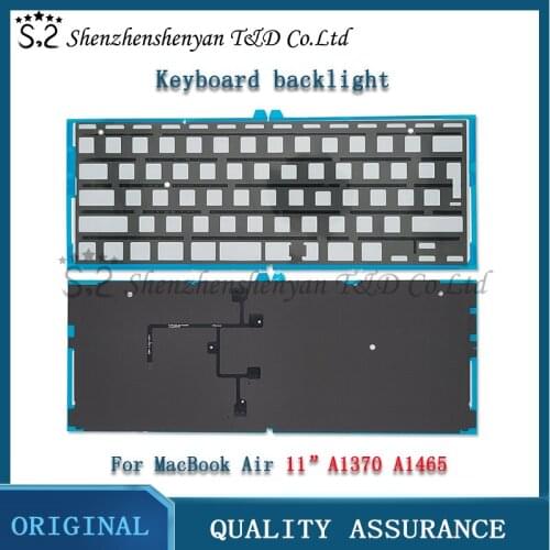 New EU US UK Keyboard backlight For Apple Macbook Air 11" A1370 A1465 2011 2012 2013 2014 2015 Year Back Light