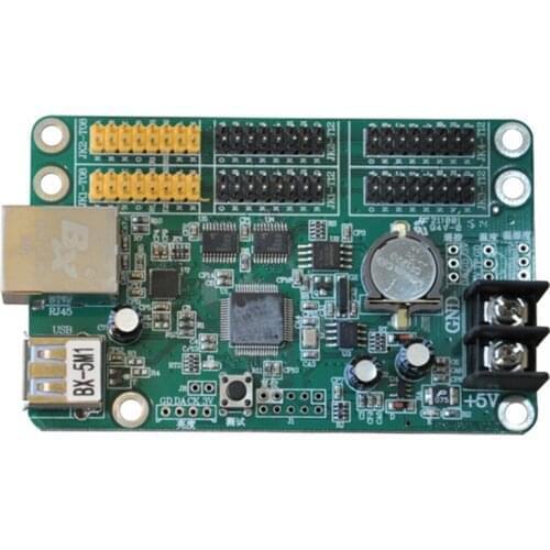 Onbon BX-5M1 ethernet and USB dual ports single and double color led scrolling sign controller card for LED lintel screen