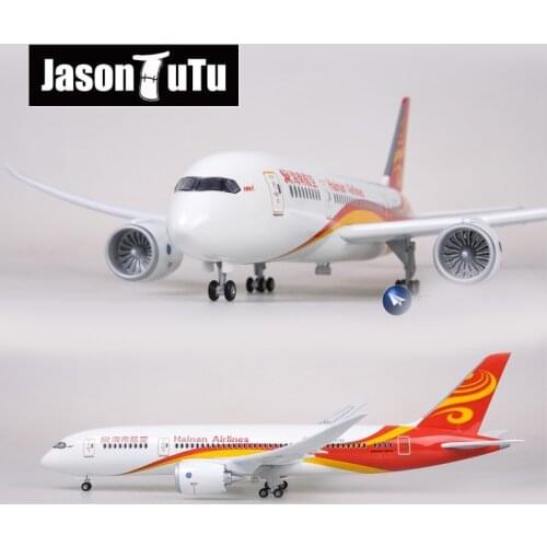 JASON TUTU 43cm China Hainan Airlines Boeing B787 Airplane Model Aircraft 1/160 Scale Diecast Resin Light and Wheel Plane Gift