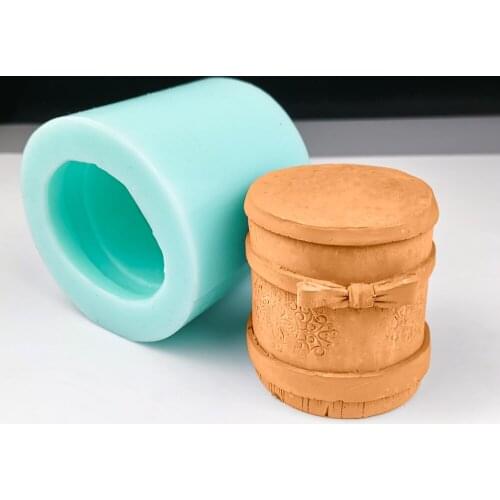 QT0320 PRZY Base Bowknot Vase Soap Molds 3D Flower Moulds Silicone Wedding Birthday Candle Mold Clay Resin Moulds