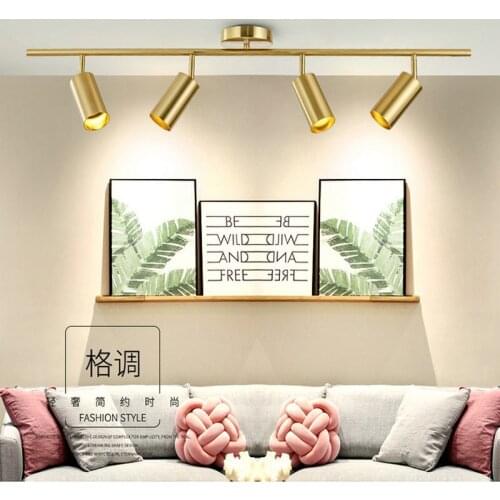 Nordic golden Ceiling light Creative clothing store lamp 360 ° whirling GU10 7W AC220V LED light fixture lustre