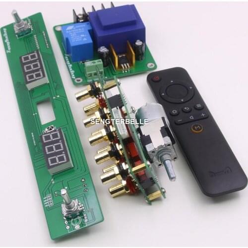 Assembled Hiend ALPS Motor Remote volume control board hifi preamp board with display 4 way input