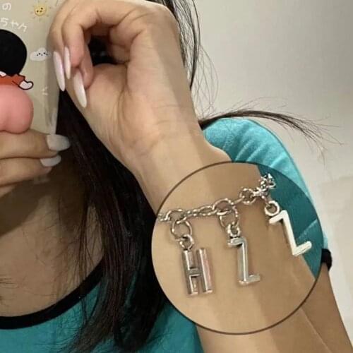 EBEN-EZER Customized Initial Letter A-z Charm Bracelet Adjustable Chain Love Bangles Bracelets For Women Fashion Jewelry Gift