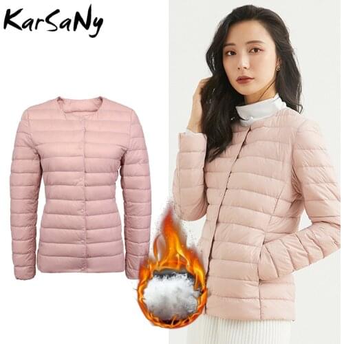 Women Winter Ultra Thin Down Jacket Plus Size Warm White Duck Down Coat Winter Light Weight Jacket Women 2020 Feather Coats