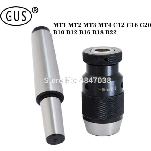 1 set of MTB1 MTB2 MTB3 MTB4 C12 C16 C20 connecting rod MTB thread taper automatic drill chuck kit B10 B12 B16 B18 B22