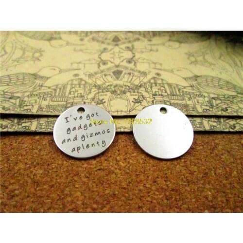 10pcs-stainless steel Charms"I've got gadgets and gizmos aplenty"DIY Charms Pendants for necklace/bracelet/keychain DIY jewelry