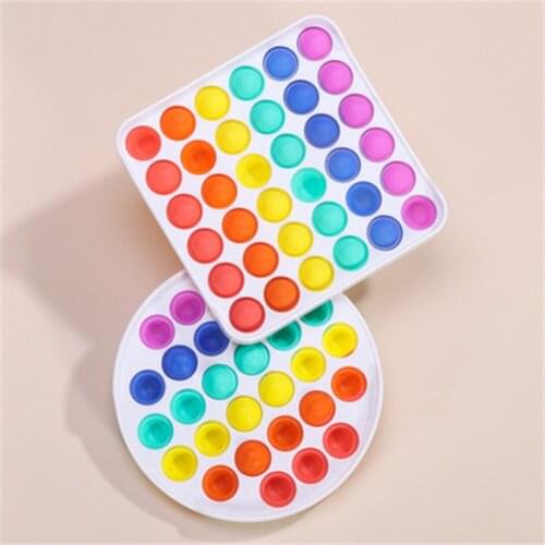 Pop Fidget Toys Pack Anti-Anxiety Stress Relief Tie Dye Push Pop Bubble Fidgets Toys Rainbow Simple Toys for Kids Adults 2 Pack