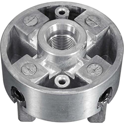 4 Jaw Lathe Chuck Wood Lathe Chuck Wood Turning Clamp Zinc Alloy Silver Milling Drilling Tool Threaded Back for Machine