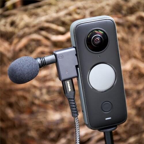 For Insta360 ONE X2 Camera Charging Audio Adapter Mic Adapter