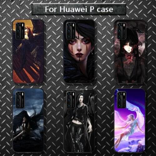 Dark Angel girl Phone Case for huawei P40 pro lite P8 P9 P10 P20 P30 psmart 2019 2017 2018