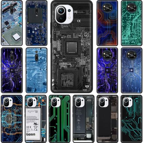 Computer Motherboard board Phone Case for Xiaomi Mi Poco X3 NFC M3 F1 10T 9T Pro Note 10 A2 8 Lite 5G 11 CC9 9 SE 11 Cover