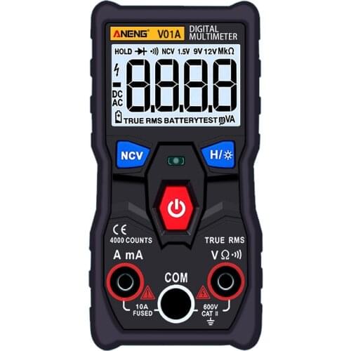 ANENG V01A Digital True RMS Multimeter Tester Autoranging Automotriz Multimeter With NCV Data Hold LCD Backlight+Flashlight