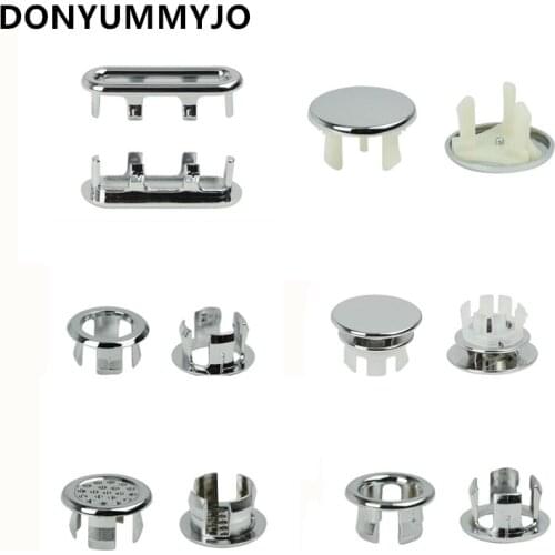 DONYUMMYJO 100pcs/bag Plastic Ceramic Basin Sink Overflow Ring Wash Hole Cover Accessories Plug Cover Filter