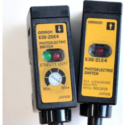 E3S-2E4 = E3S-2LE4 + E3S-2DE4 Photoelectric sensor with built-in amplifier Transmission type 2m