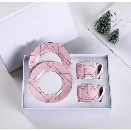 Porcelain Coffee Cup And Saucer Bone China Coffee Set Mark Nordic Design Outline In Gold Tea Cup Saucer Set YC55656